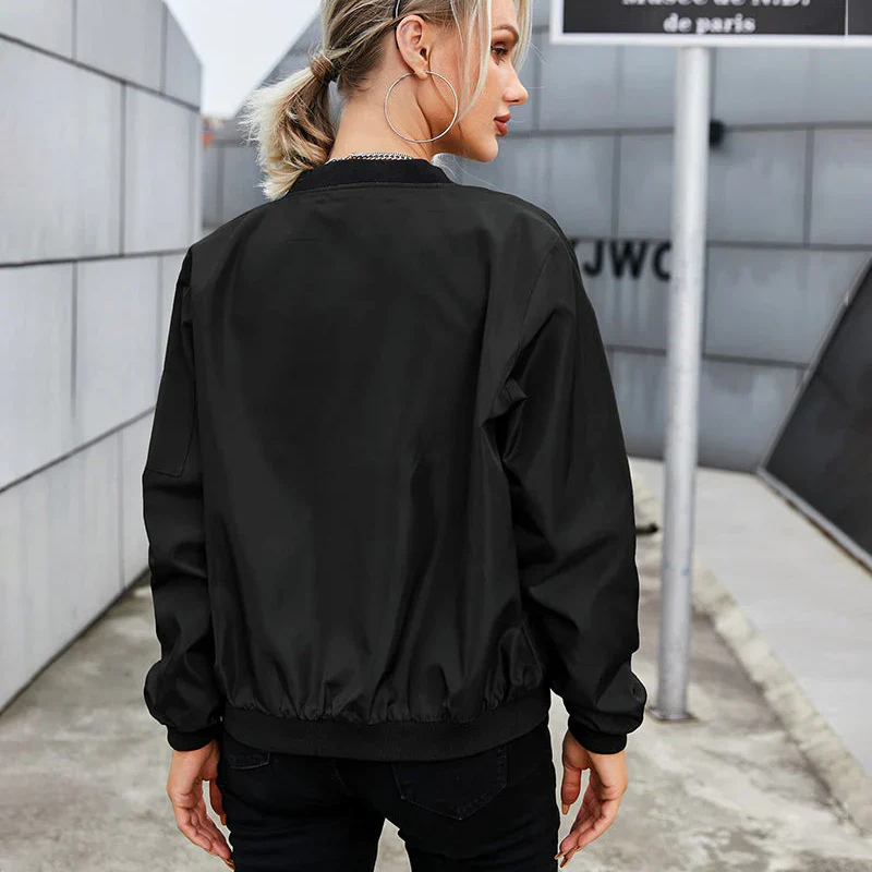 Women's Long-Sleeved Bomber Jacket Lightweight