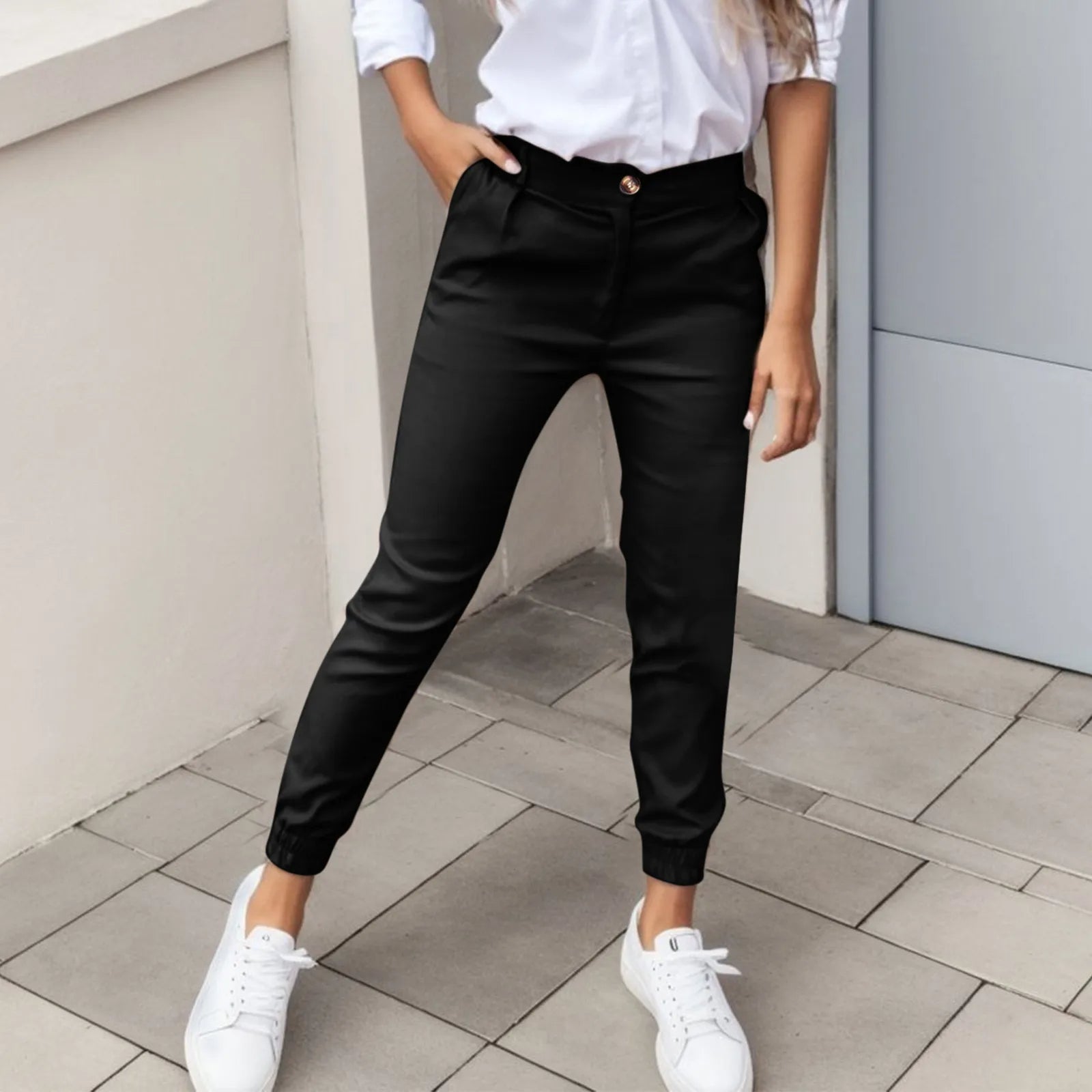 Women's High Waist Workout Pants with Pockets - Vonnera