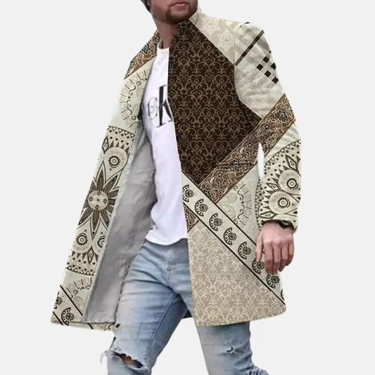Men's Casual Adjustable Jacket Street Print Coat - Vonnera
