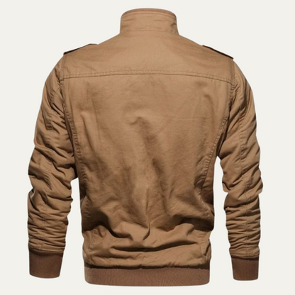 Men's Windproof Bomber Jacket Multi-Pocket Military Style