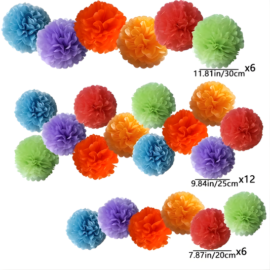 24 Piece Paper Flower Balloon Garland Set - Vonnera