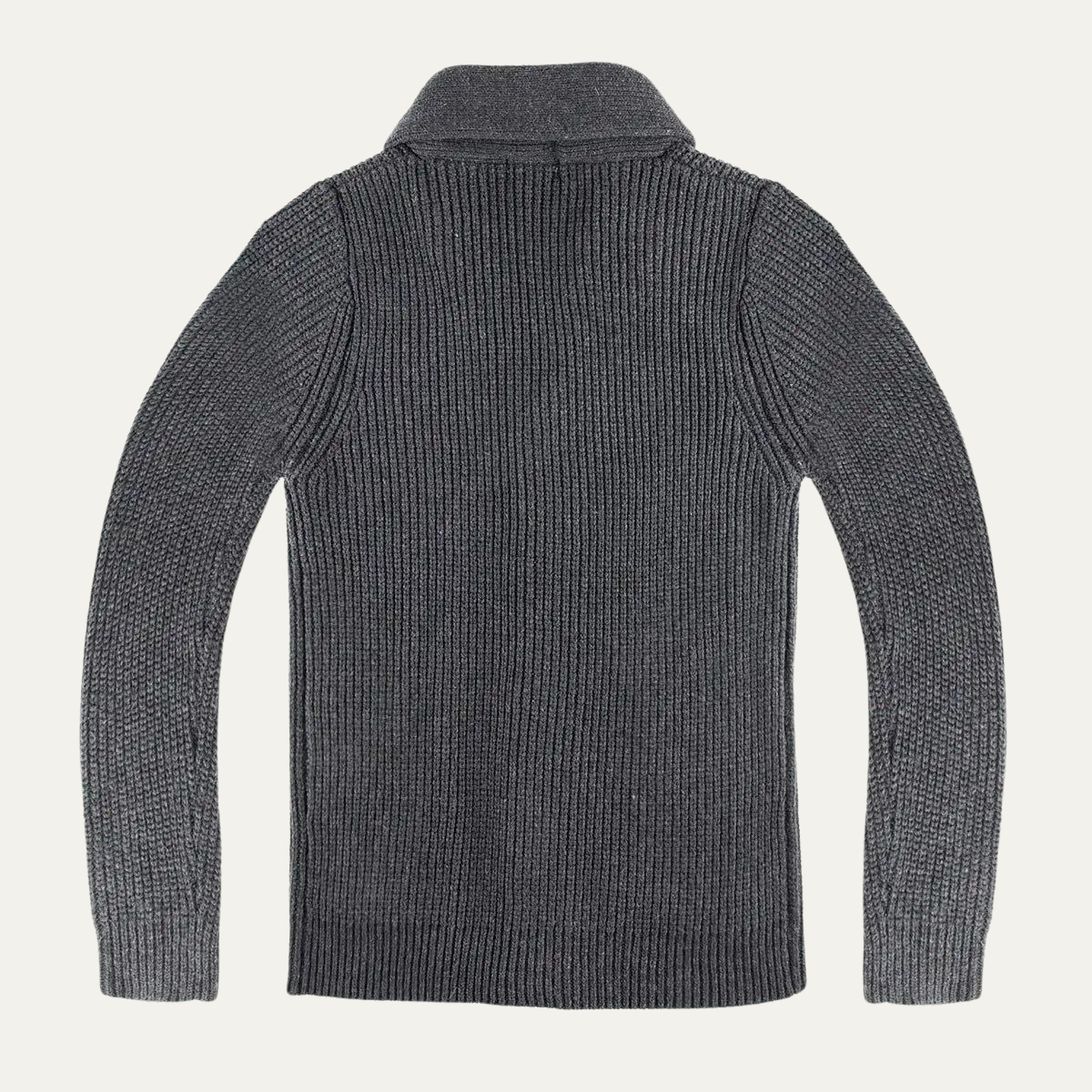 Men's Chunky Knit Cardigan Cotton Blend Shawl Collar