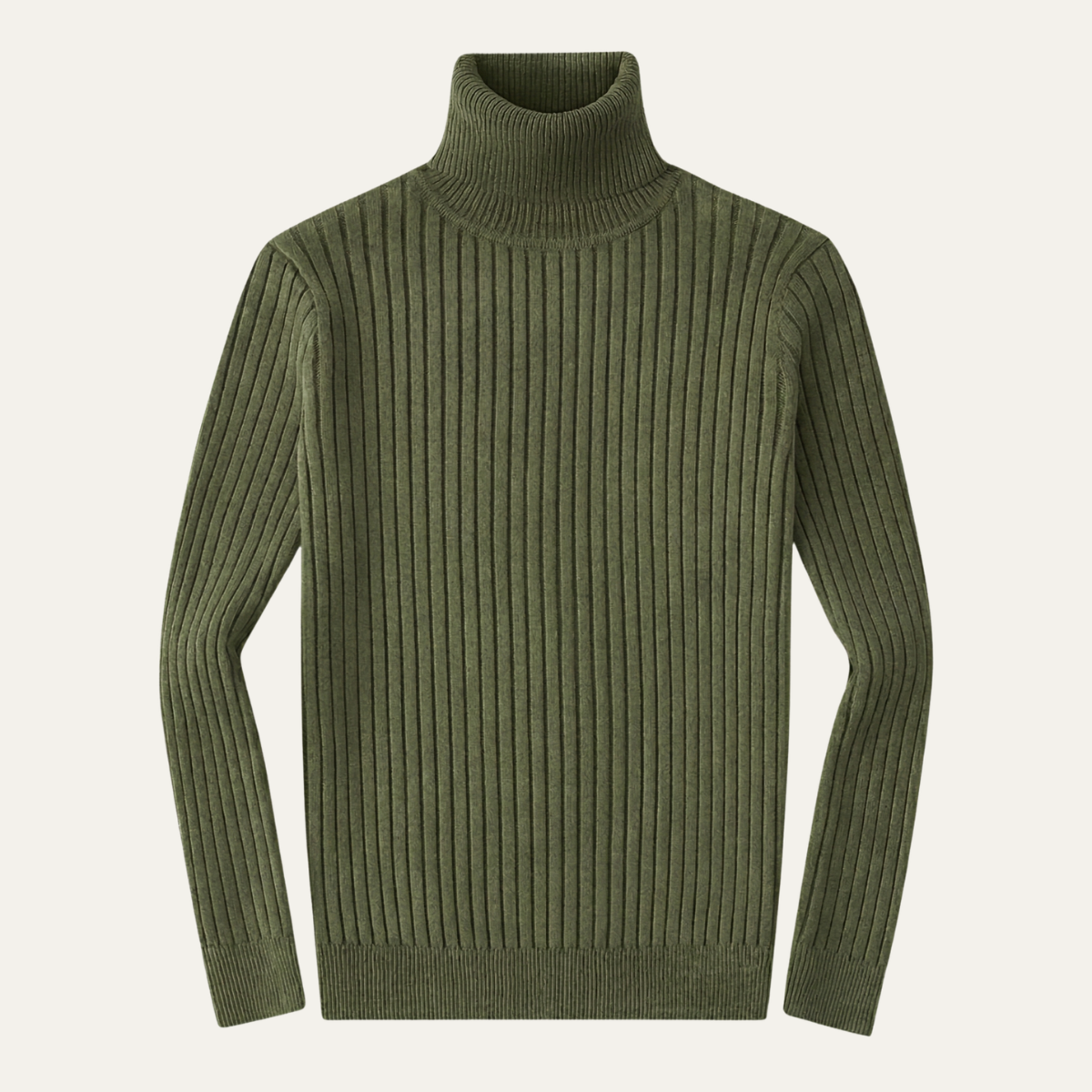 Men's Slim Fit Turtleneck Sweater Ribbed Knit - Vonnera