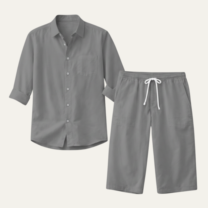 Mens Lightweight Summer Shirt And Pants Set