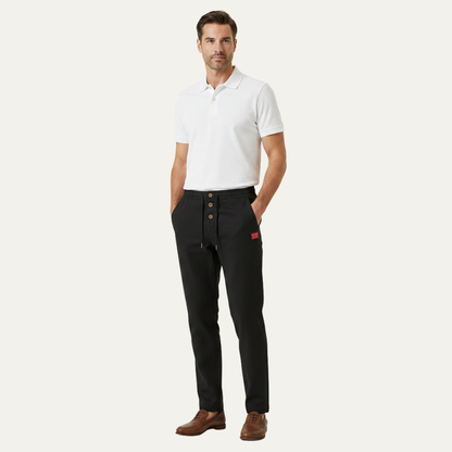 Men's Cotton Linen Straight Leg Pants Lightweight
