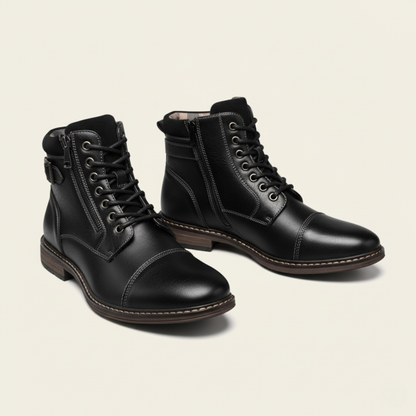 Men's Leather Ankle Boots Vintage Brown