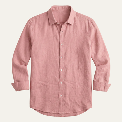 Men's Linen Button Up Shirt Casual