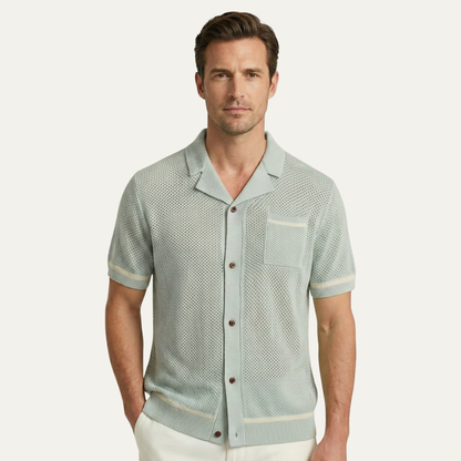 Men's Breathable Polo Shirt Knitted Summer Wear