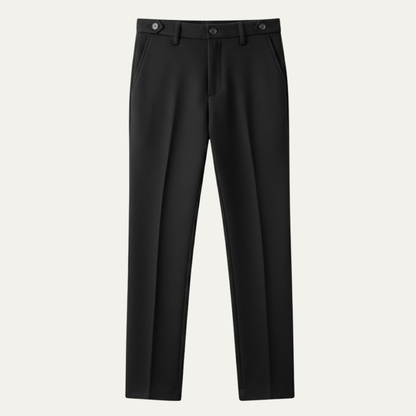Men's Slim Fit Business Suit Pants Wool Black