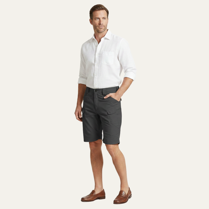 Men's Cargo Shorts Cotton Summer Beige