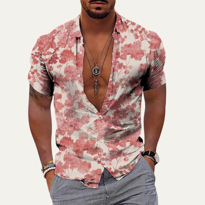 Men's Hawaiian Beach Shirt Soft Coconut Print