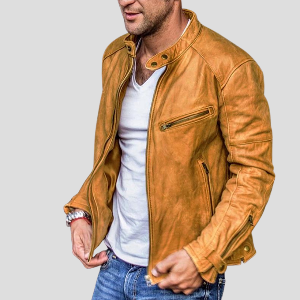 Men's Stand Collar Jacket Everyday Wear