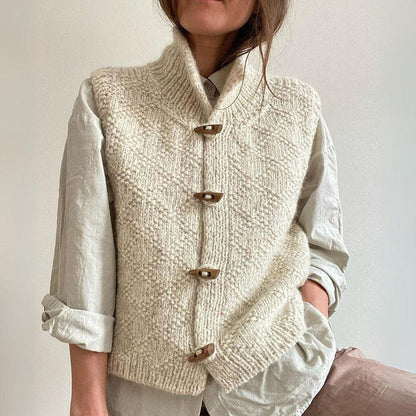 Evy Women's Wool Cardigan Button Front - Vonnera