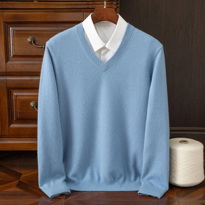 Olympia Women's Merino V-Neck Sweater - Vonnera