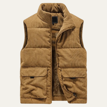 Men's Corduroy Quilted Vest Lightweight - Vonnera