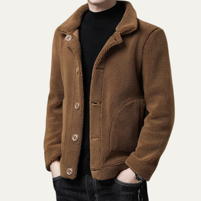 Men's Warm Fleece Jacket With Pockets