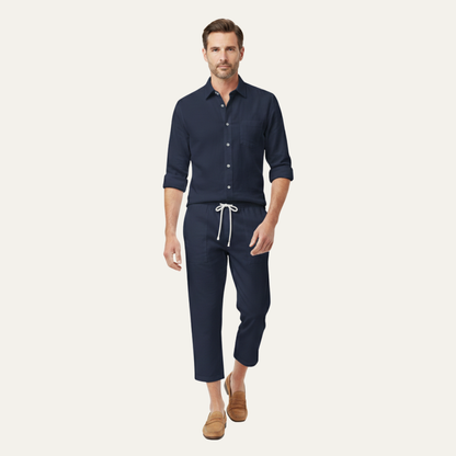 Mens Lightweight Summer Shirt And Pants Set