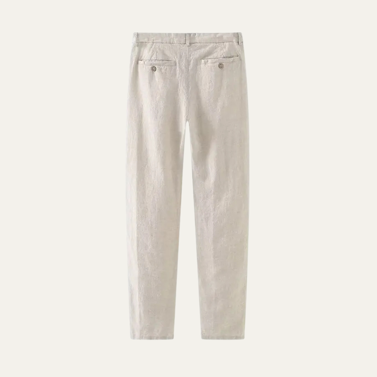 Alderfall Men's Linen Pants Casual Loose Fit Beige