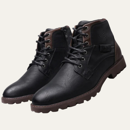 Stanhope Men's Ankle Biker Boots Durable Leather