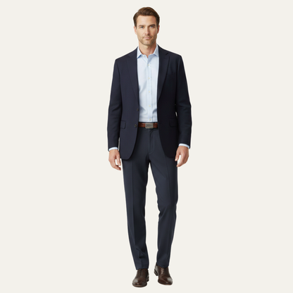Montfield Men's Straight Leg Pants Double Pleated High Waist