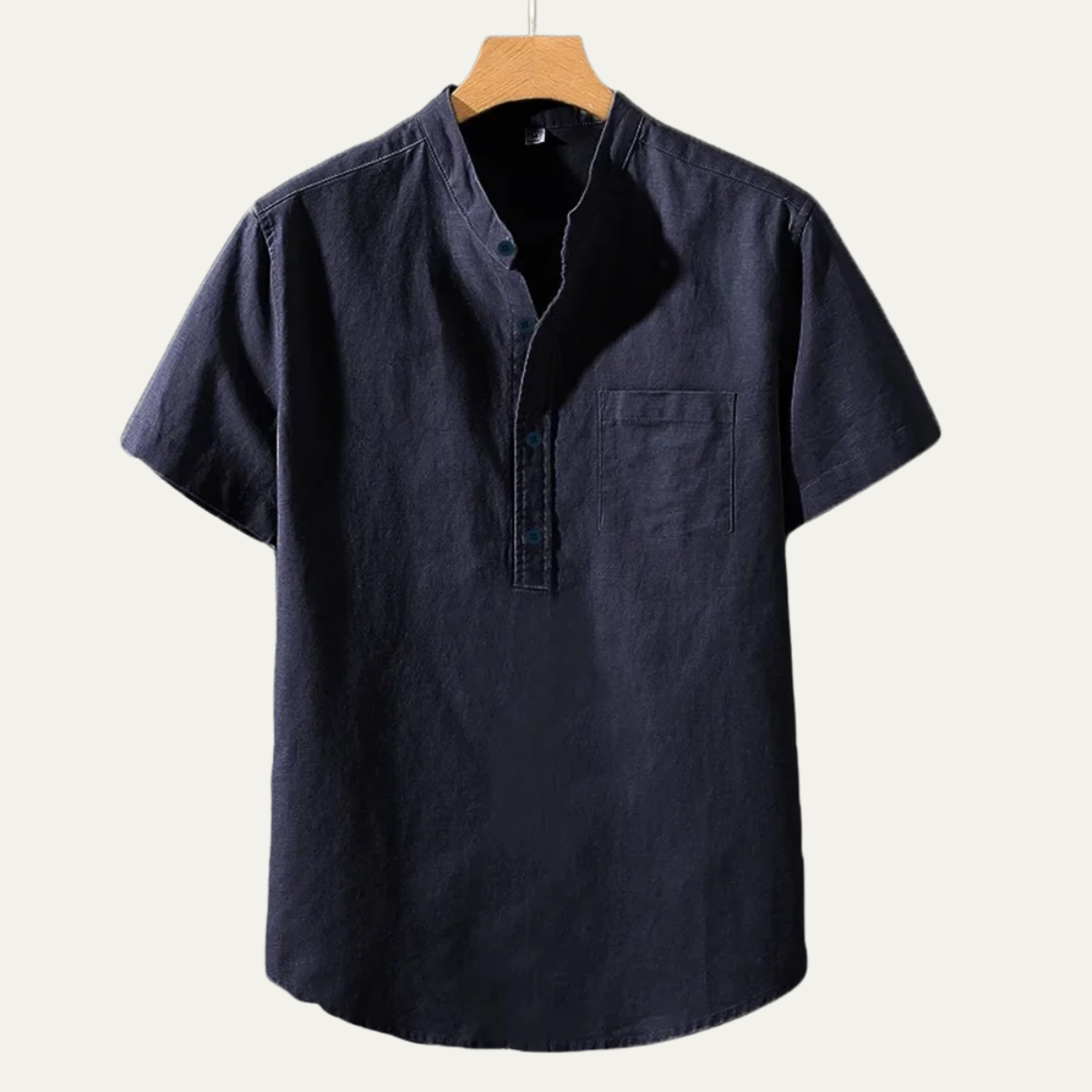 Lakewood Hill Men's Cotton Linen Shirt Breathable