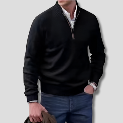 Men's Half-Zip Sweater Layering Pullover - Vonnera