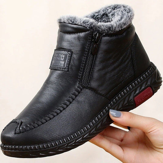 Vonnera Women's Leather Winter Boots Non-Slip - Vonnera