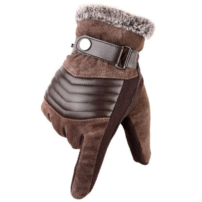 Men's Warm Winter Gloves Genuine Leather Touch Screen