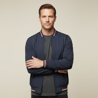 Men's Slim Fit Bomber Jacket Casual Zip Up