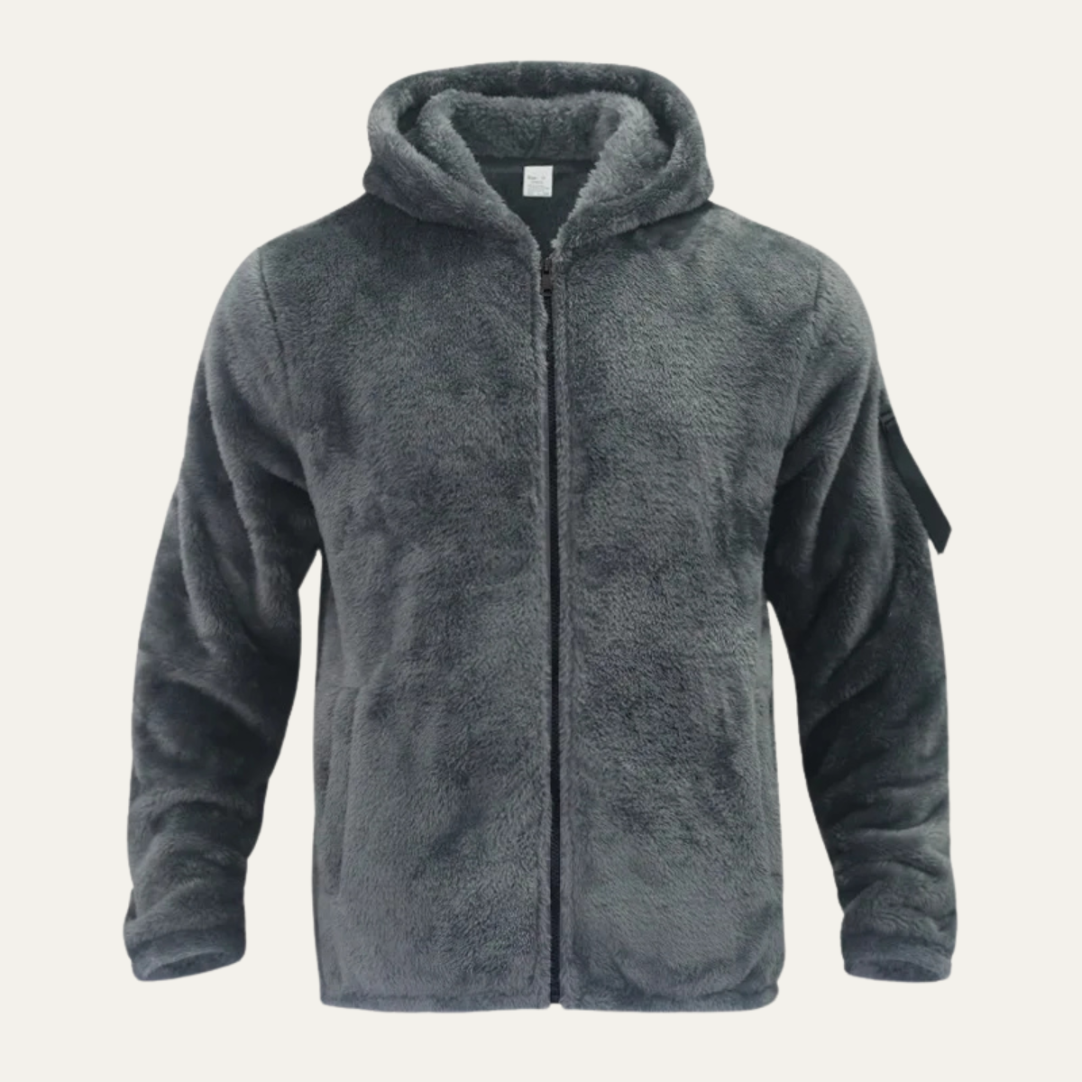 Men's Velvet Hoodie Fleece Jacket Soft Warm