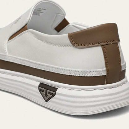 Men's Slip On Shoes Leather Brown