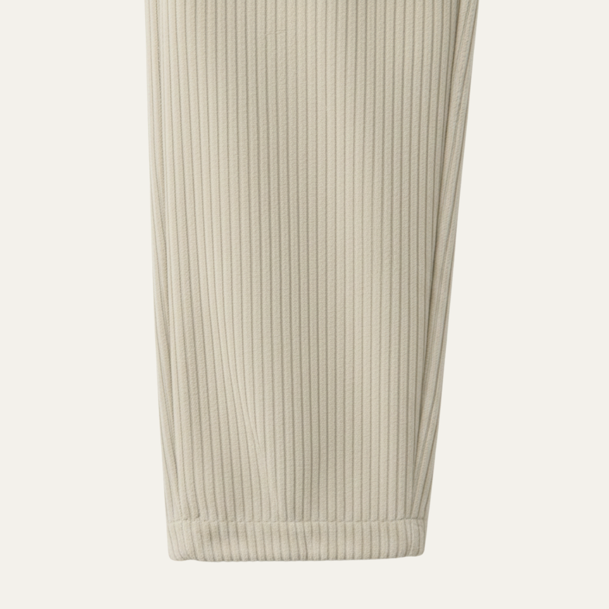 Men's Slim Fit Casual Pants Lightweight Ribbed Beige