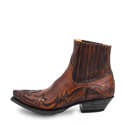 Men's Leather Cowboy Boots - Vonnera