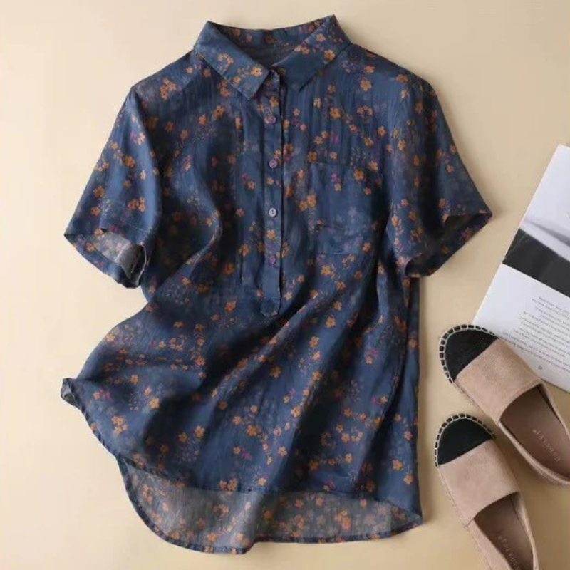 Women's Vintage Floral Blouse