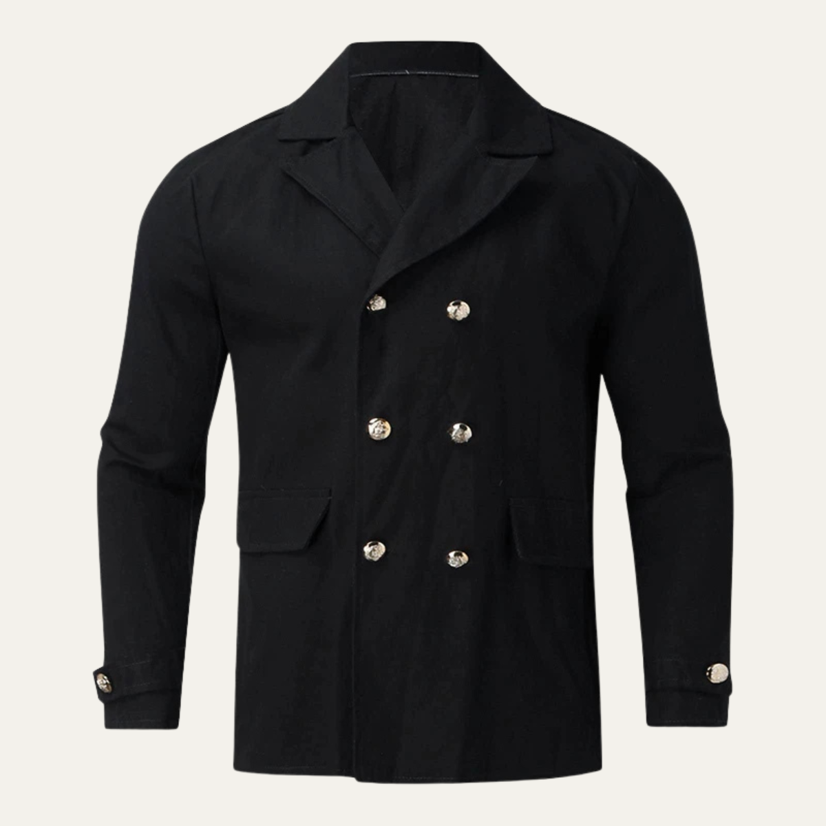 Winchester Men's Double Breasted Peacoat Wool Casual Navy