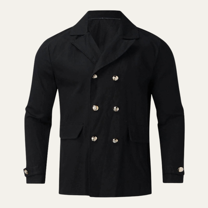 Winchester Men's Double Breasted Peacoat Wool Casual Navy