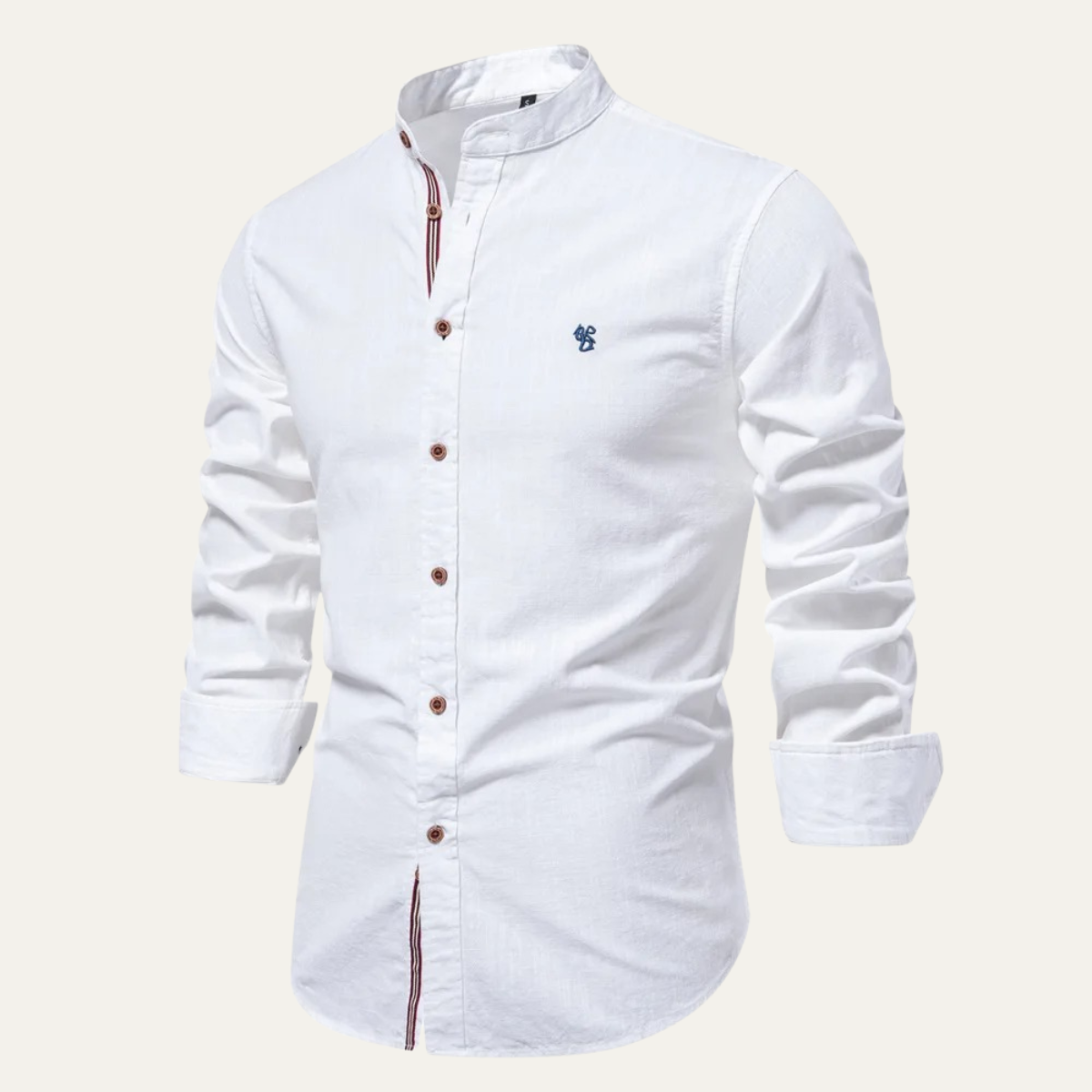 Men's Mandarin Collar Smart Casual Shirt