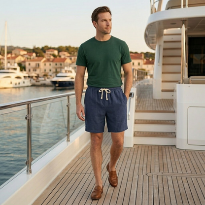 Men's Slim Fit Drawstring Beach Shorts