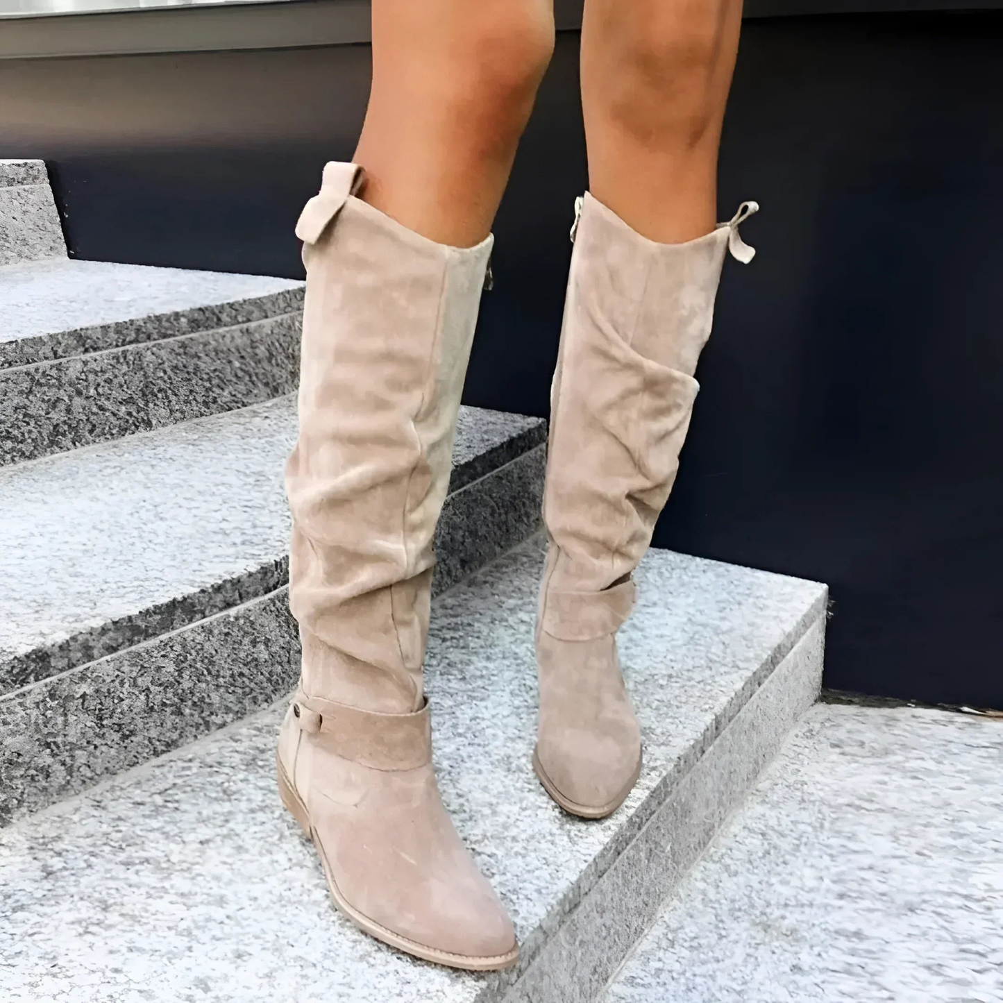 Women Suede Knee High Boots
