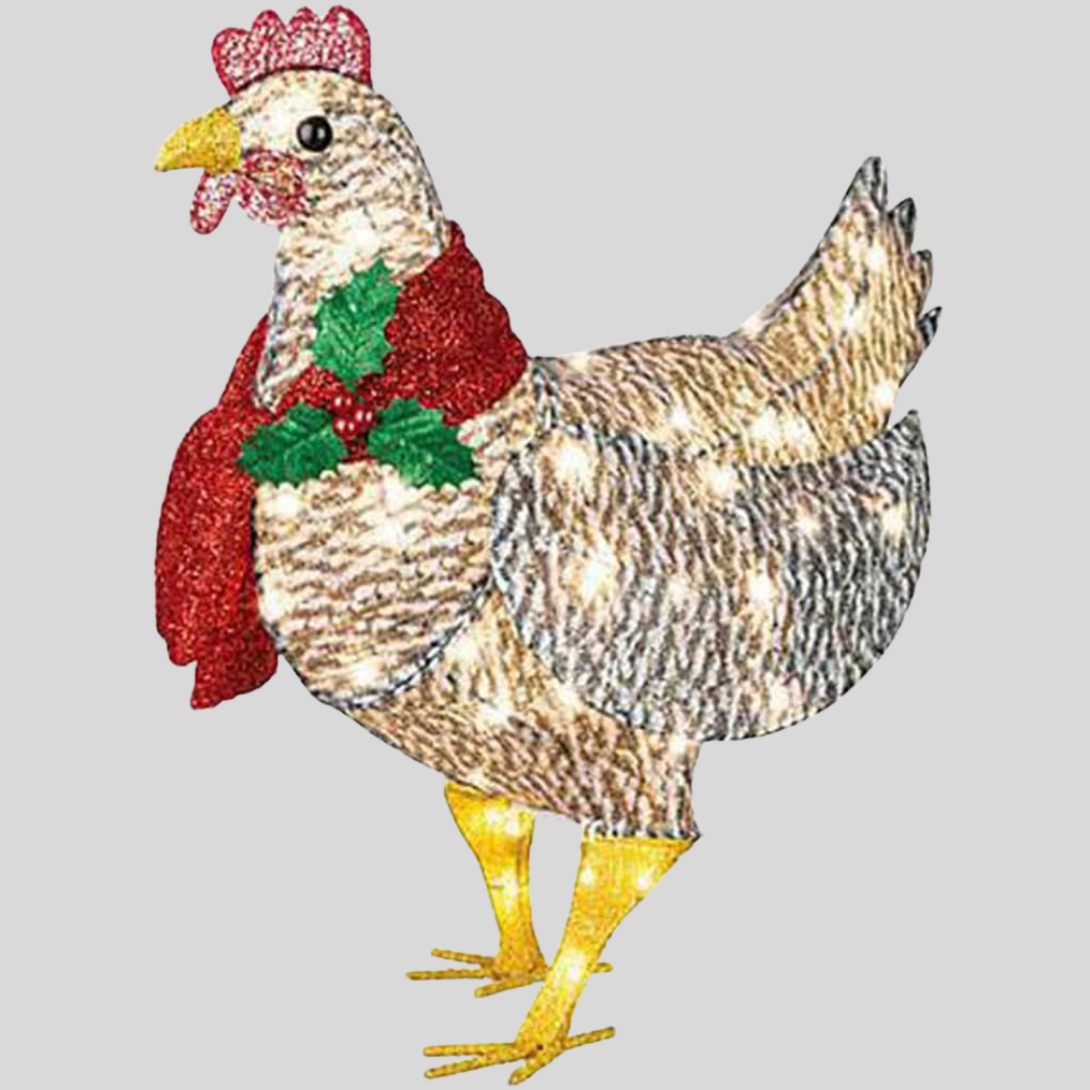 Decorative Light Up Chicken Figurine - Vonnera
