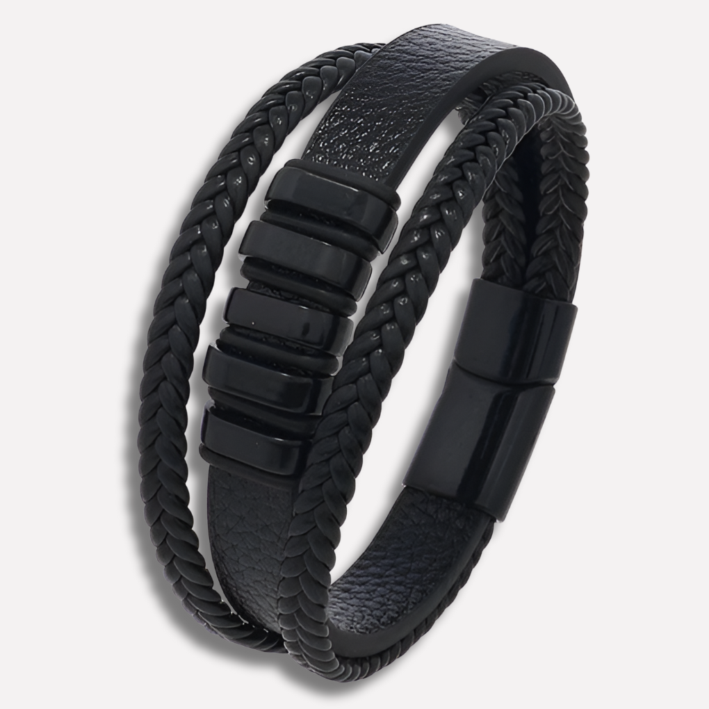 Men's Leather Bracelet Timeless Modern Brown