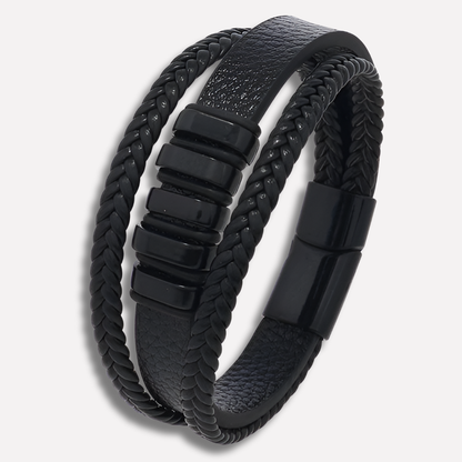 Men's Leather Bracelet Timeless Modern Brown