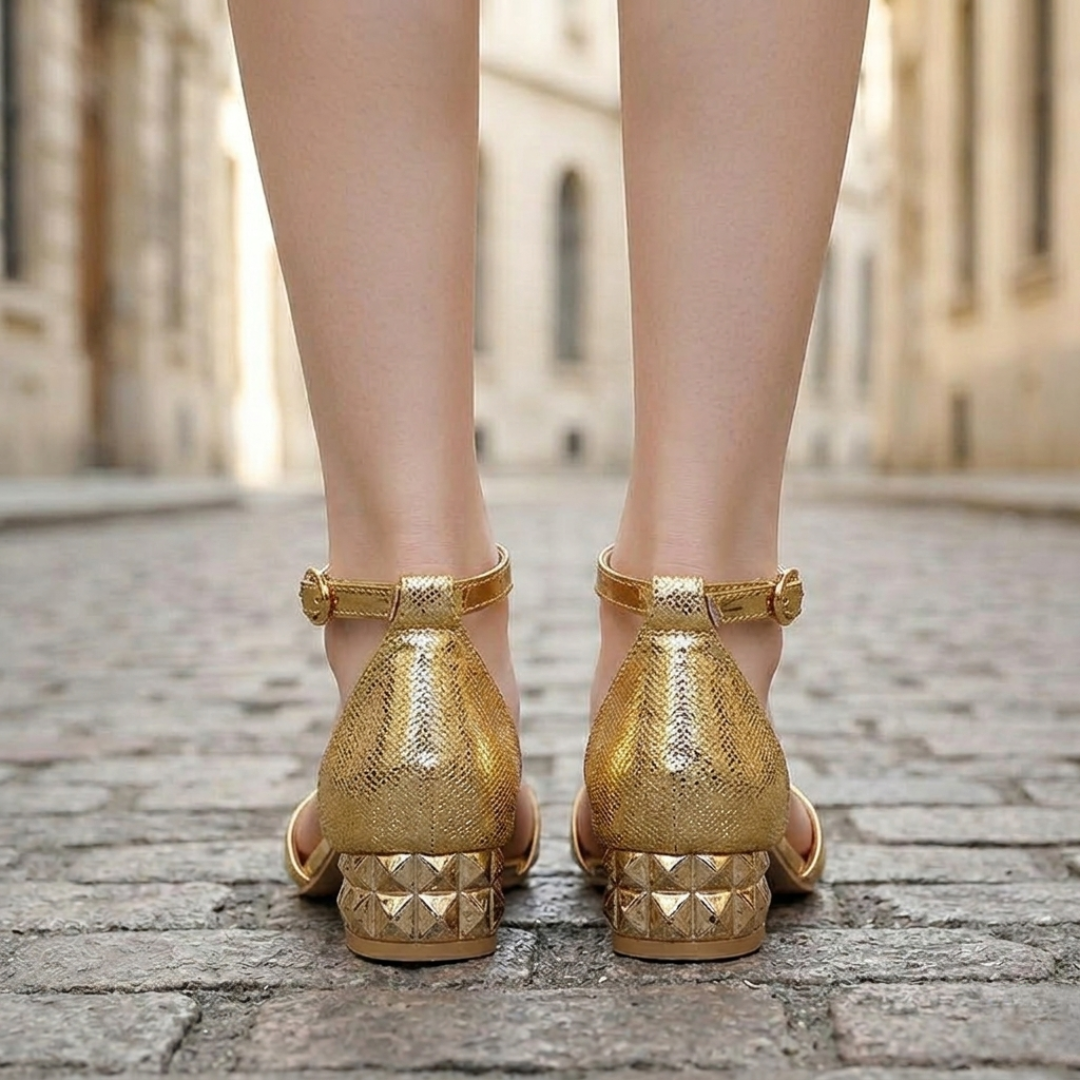 Women’s Ankle Strap Sandals Low Block Heel Open Toe Dress Shoes