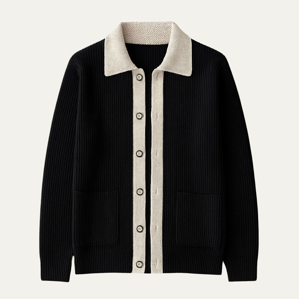 Men's Wool Cardigan With Pockets - Vonnera