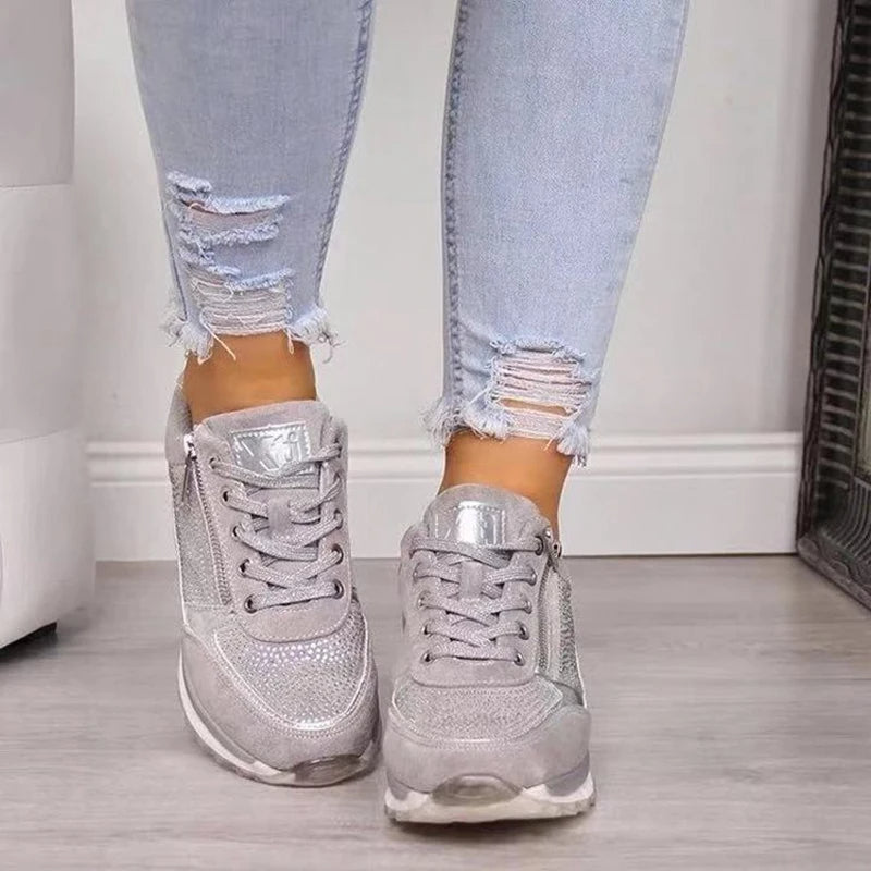 Women's Crystal Accent Platform Sneakers