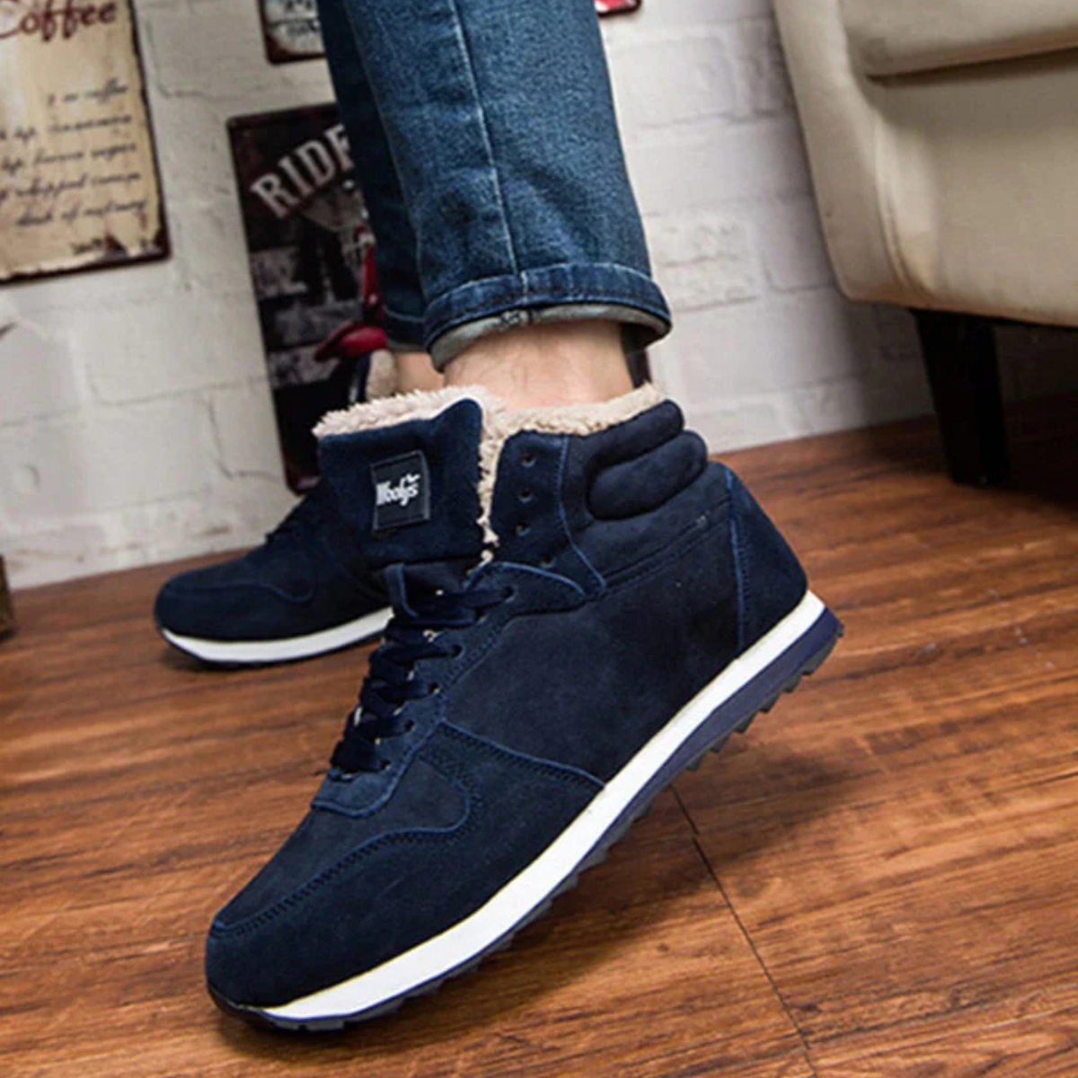 Men's Warm Fleece Lined Ankle Boots
