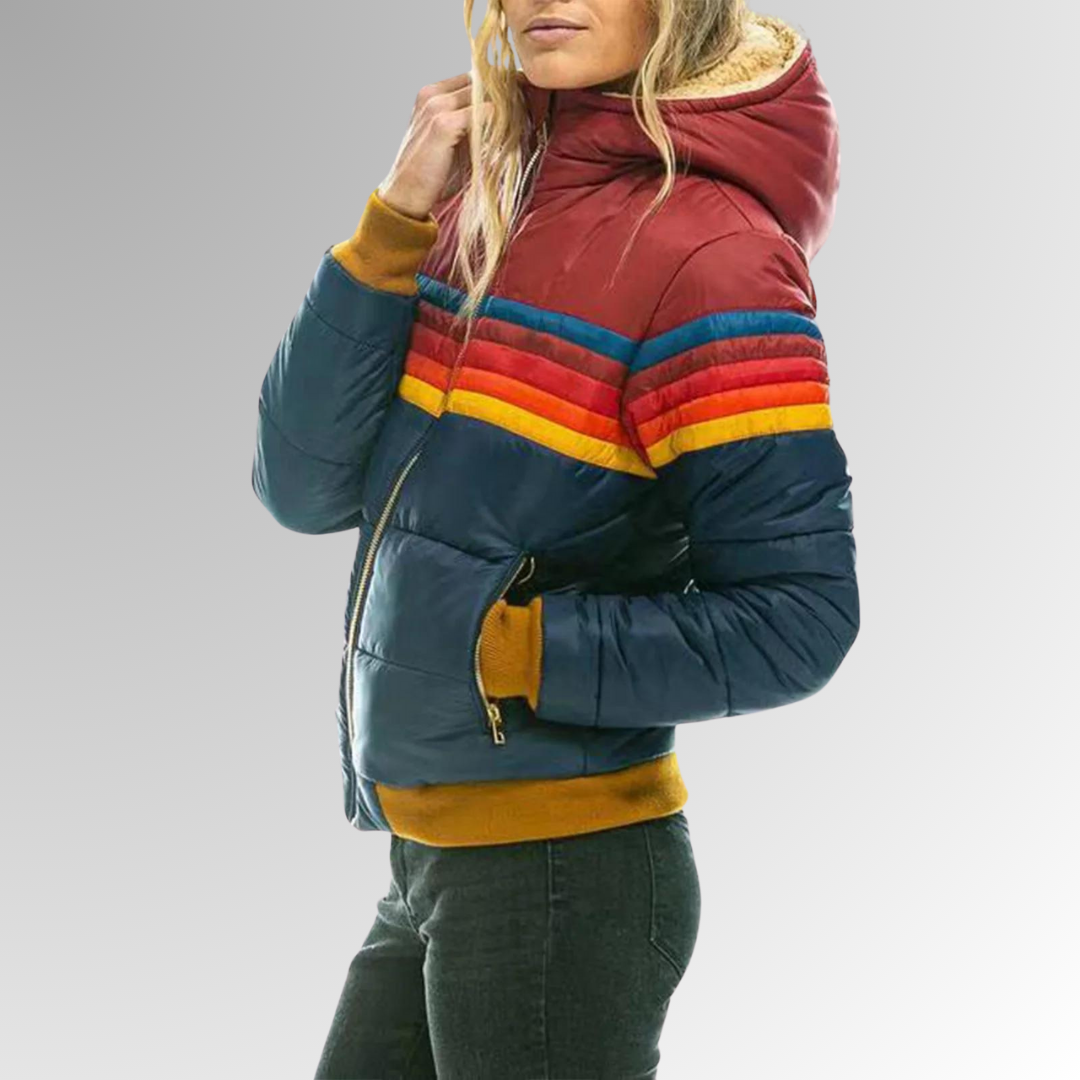 Women's Color Block Puffer Jacket