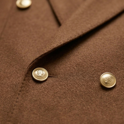 Men's Brown Double Breasted Suit Slim Fit