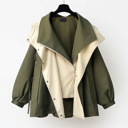 Amelia Asymmetrical Two-Tone Jacket