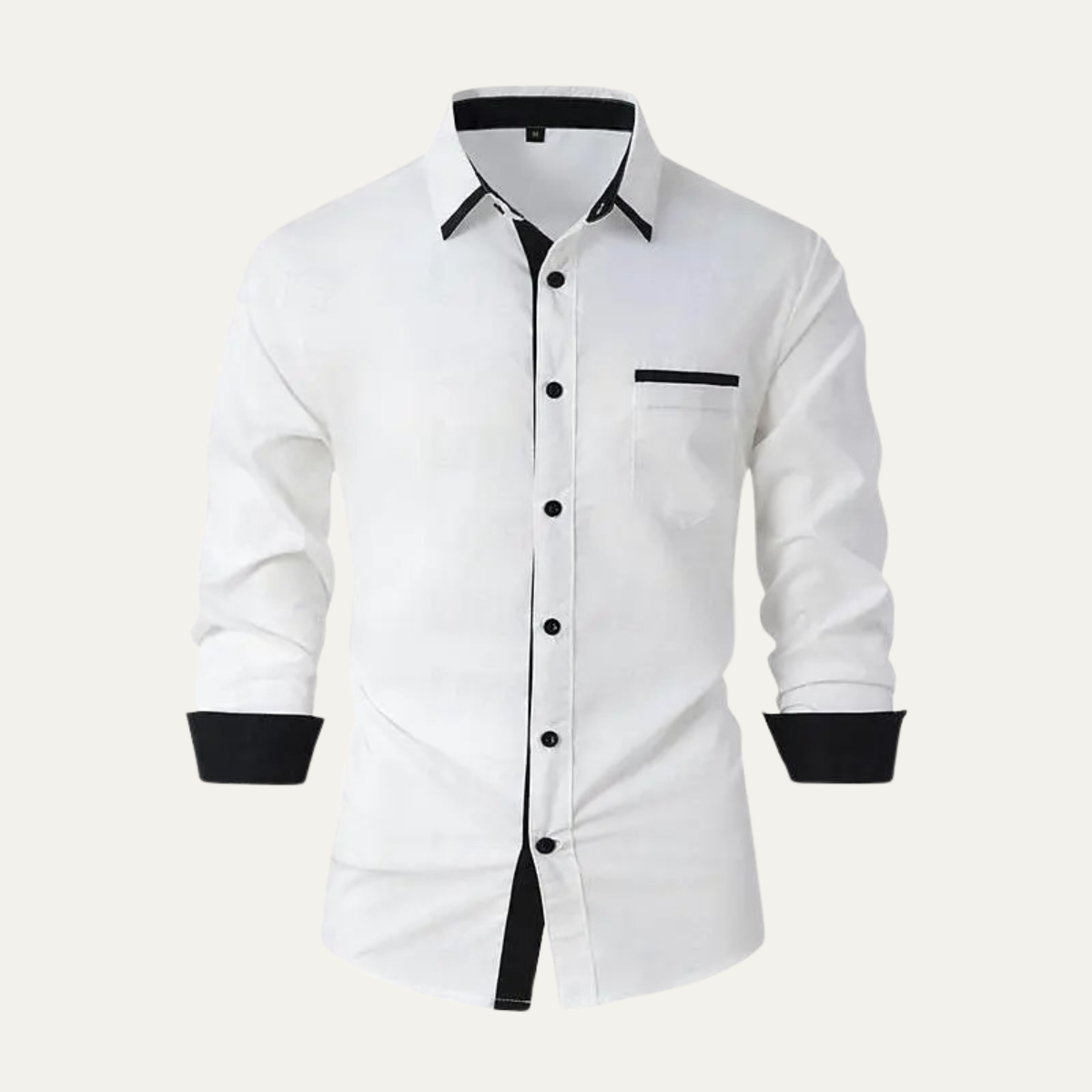 Vercelli Men's Button Up Shirt Contrast Trim Casual